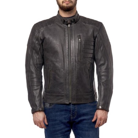 Gunner leather jacket, 4xl size, black
