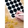 Stickers Waterproof "Circle", set of sheets 5 pcs., Cretaceous marker, diameter 1 stickers - 38 mm