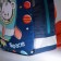 Baby backpack on a zipper, a reflective strip, blue color