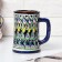 Rishtan ceramics mug "Flowers", 500 ml, blue mix