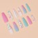Flowering Nails "Flowerers", 12 pcs, with adhesive plates, ballerina shape, multi -colored