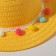 Hat with bombs for Minaku girl, yellow color, size 50
