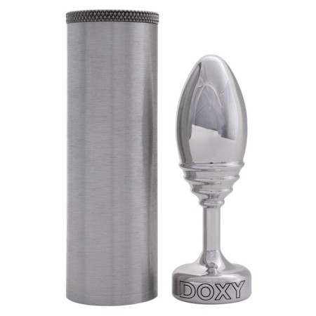 Anal sleeve DOXY BUTT PLUG RIBBED, D-3.3, aluminum-2