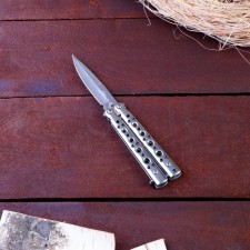 Silver-button knife 15.7cm, blade 69mm/1mm, silver