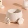 Circular candlestick with paws 7*12.5 cm white