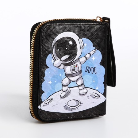 Children's wallet with lightning, black color-1