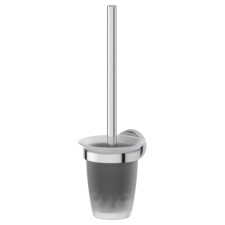 Holder with toilet ruff, matte glass, chrome, artwelle