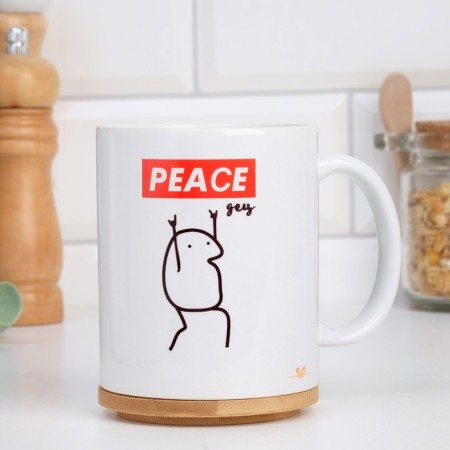 Sublimation mug "PEAPECED", with application