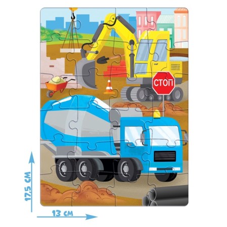 Puzzle "Big Construction", 24 elements-1