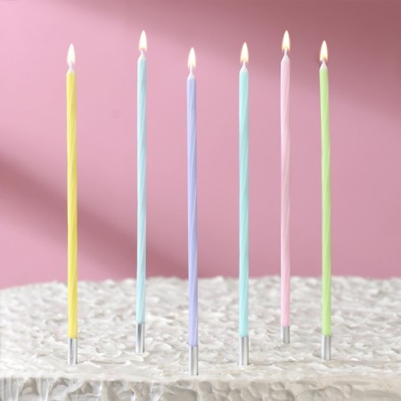 Set of candles in the cake, 7 pieces, 11.5 cm, multi -colored-5