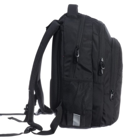 School backpack, 40 x 27 x 20 cm, Grizzly, ergonomic back, laptop department, black-3