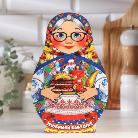 Board of a cutting souvenir "Matryoshka", beloved granny, 15 × 23cm