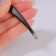Pinzet begged, narrow 9 cm, black color