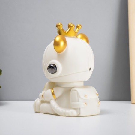 Night-wound-wound bear with a star Led usb white 12x12x16.5 cm Risalux-11