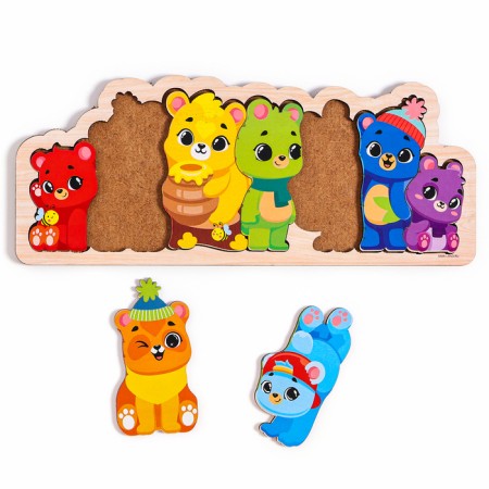 Wooden puzzle for children "Bear"-3