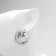 Earrings Metal "Geometry" circles on the ring, color silver