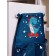 Pockets in the kindergarten "Dinosaur", for a children's locker, 83x24 cm, blue