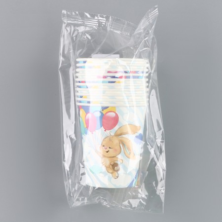 A single -single -paper glass "Bunny with balls", 250 ml-3