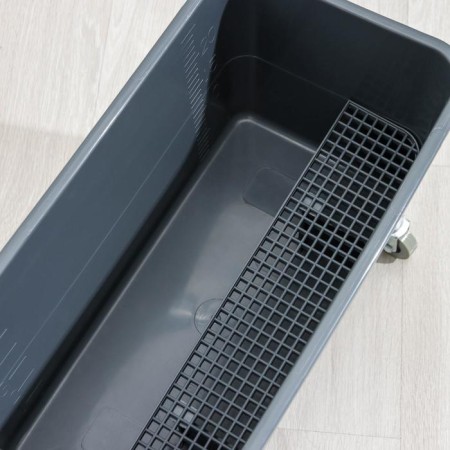 A plastic bucket for washing windows on wheels, 24 liters, 56 × 29 × 34 cm-3