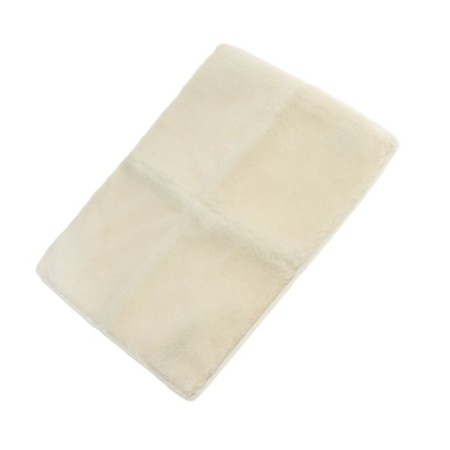 Kitting in the front seat, natural wool, short pile, white-8