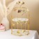Standing for desserts 2-tier "marble", d = 21 cm, golden color of gold