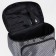 Cosmetic bag with a zipper, with a mirror, black/gray color