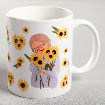Sublimation "Sunflower Mug for Grandmother", 320 ml, with application-2