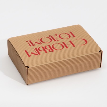 Fold -shaped corrugated box "New Year", 21 x 15 x 5 cm, new year-1