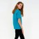 Women's T -shirt Minaku: Basic Line, Aquamarine color, size 44