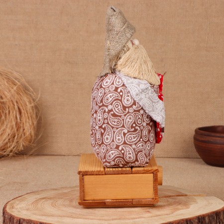 Brownie "Athanasius with a bag", on a chest, 28x15x12 cm-3
