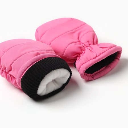 Winter children's mittens minku, bright pink color, 15cm-4