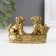 NECKE Polystone "Heavenly Lions (Dogs Fu)" Bronze 2.8x8.2x5 cm
