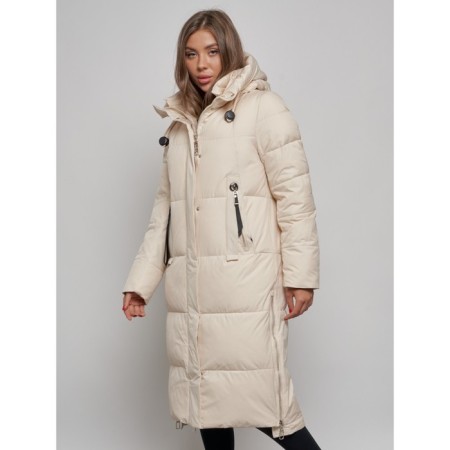 Coat insulated winter female, size 44, color light-beige-8