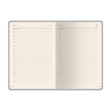 Diary of Leduced A5+, 136 Persona sheets, solid cover, recited leather, lies, gold margin, beige unit 70 g/m2, black-2