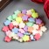Beads for creativity plastic "Flower - neon tones" set 60 pcs 1.5x1.5x0.4 cm