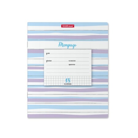 Notebook 18 sheets in the Erichkrause Optima Lines, covered cardboard, OFSET block, mix-5
