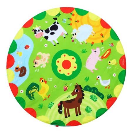 Developing rug with arcs "Home animals", 85x85 cm, crush me-11