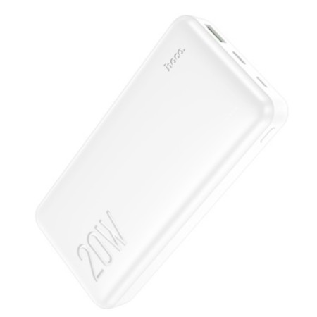 External battery Hoco J87A, 20,000 mAh, 1 USB, 1 Type-C, 3 A, display, white-1