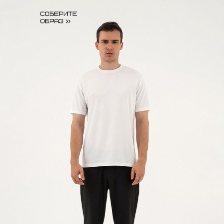 Male T -shirt, basic, size XL (52), white color-8