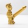 Gas lighter for smoking "Female Happiness", Piezo, 7 x 3.5 cm, gold