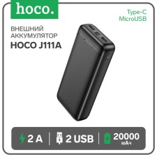 External battery Hoco J111A, 20,000 mAh, 2 USB, 2 A, display, black