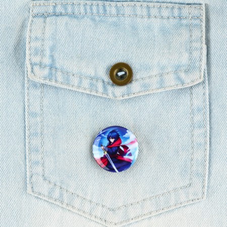 Metal icon, sunset "anime for children", d = 2.5 cm, mix-21