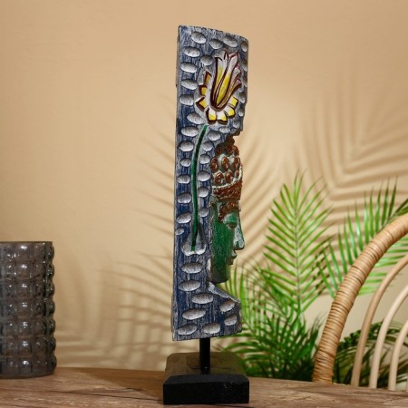 Souvenir "Head of Buddha" Albezia 50 cm-4