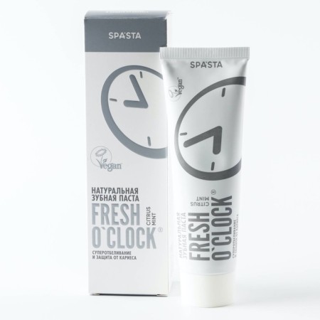 Natural toothpaste Fresh o’clock, supercarceling and caries protection, 90 ml