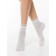 Women's socks with a decorative transparent mesh CONTE ELEGANT CLASSIC, size 23, white color