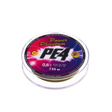 Шнур Power Phantom PE4, 135 м, зеленый № 0.6, диаметр 0.12 мм, тест 5.9 кг