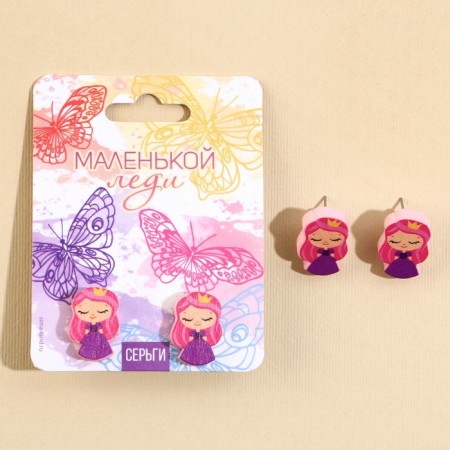 Серьги «Маленькой леди» 6х9 см-1