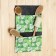Vertical suspension organizer on eyelets 3 compartments, print green leaves, 30x50 cm, in