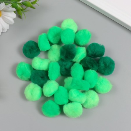 Decor for creativity "Pomponchiki. Green Forest" d = 2.5 cm set 30 pcs