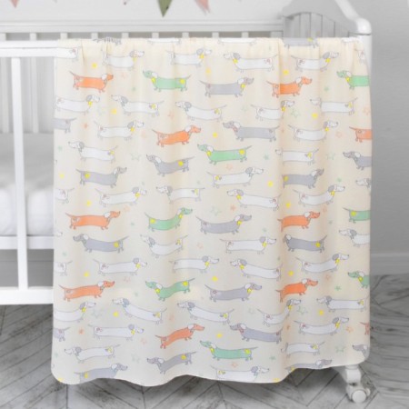 Fleet blanket "Dachshunds", size 100x118 cm